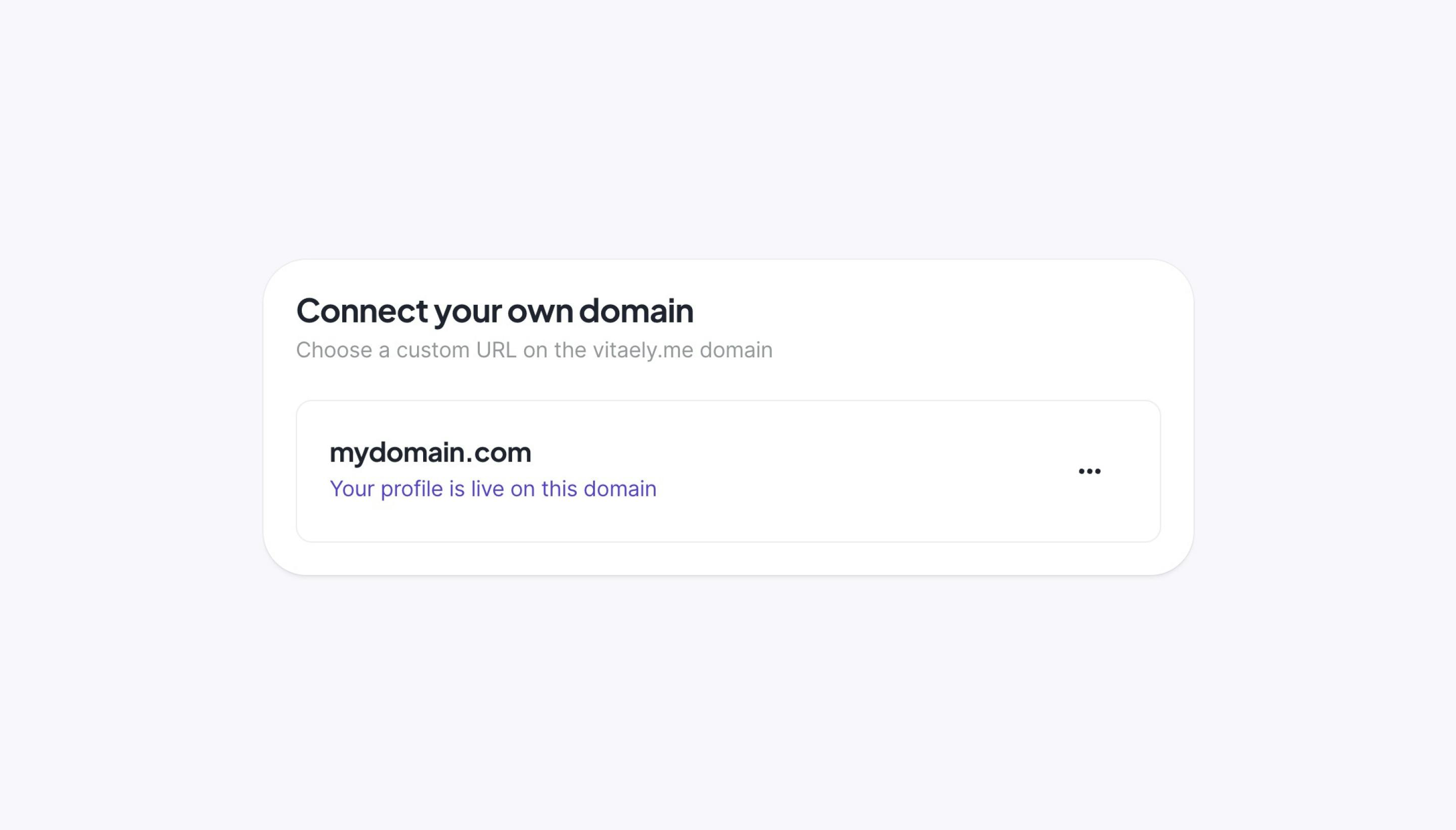 How to connect a custom domain so you can show off your Vitaely website on it's own domain