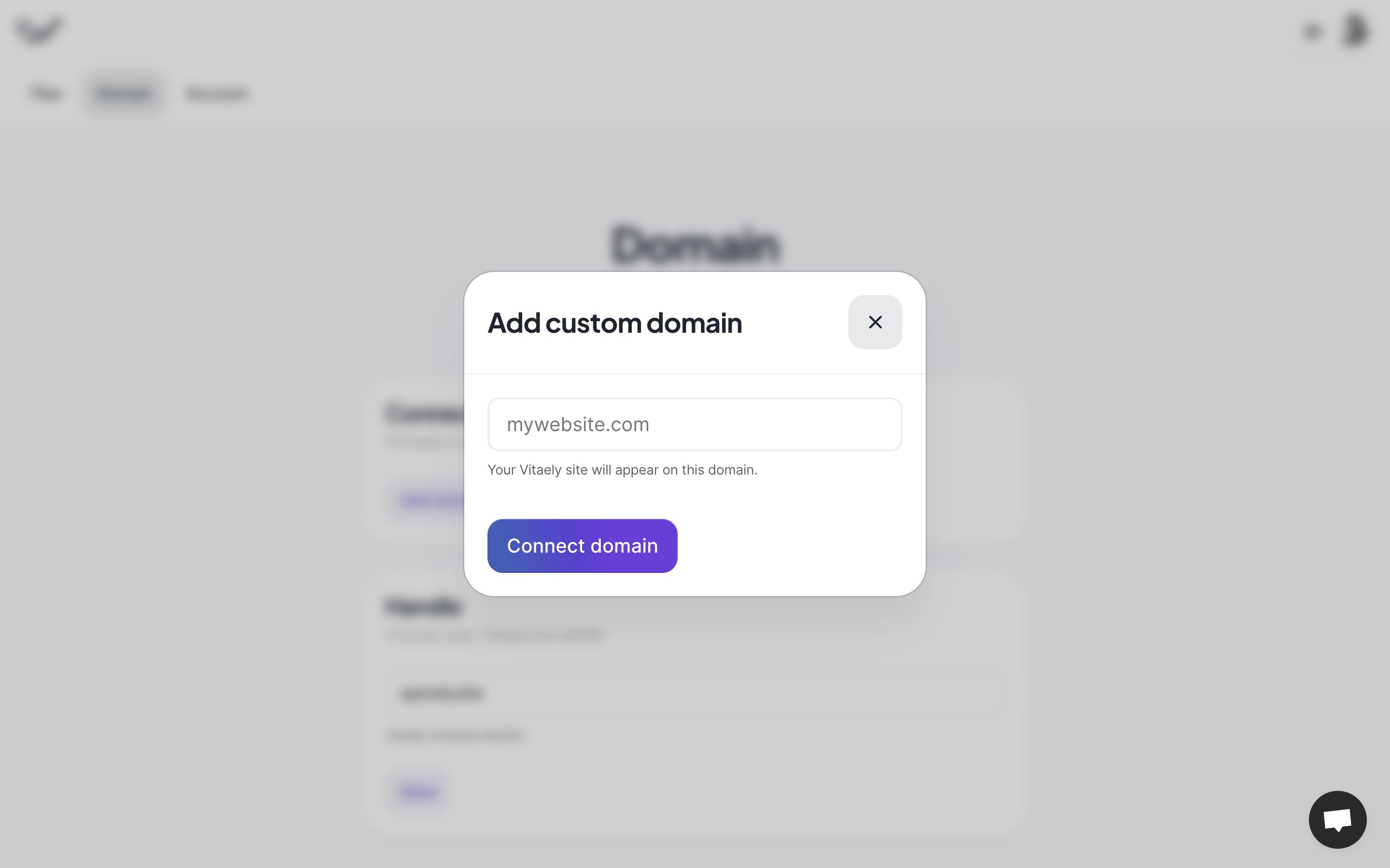 Enter your custom domain